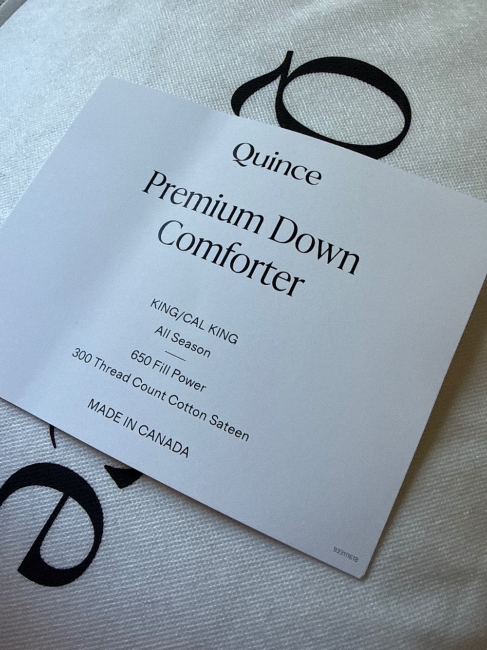 NEW Quince All Season Premium Down Comforter/Duvet Insert
